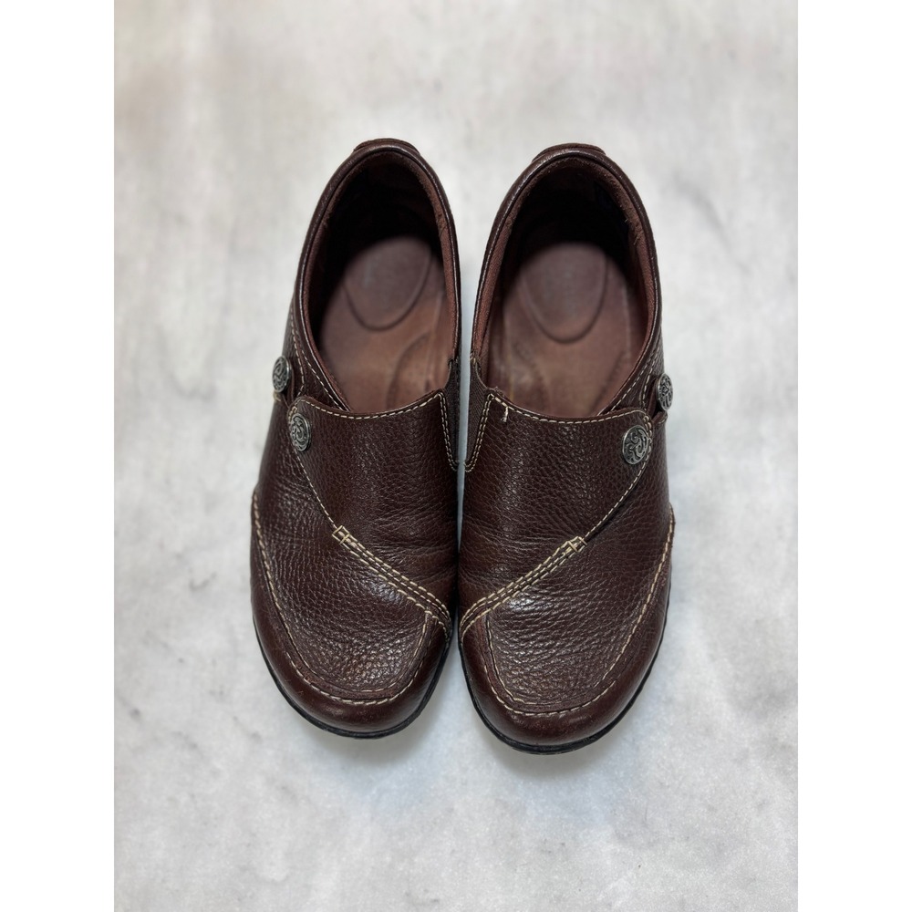 Clarkson Collection Womens Dark Brown Leather Slip On Shoes Comfort Size 6 - Picture 2 of 8